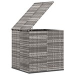 vidaXL Boîte à coussins de jardin Résine tressée 100x97 5x104 cm Gris