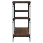 vidaXL Table console avec étagères chêne marron 100x35x75 cm