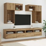 vidaXL Meubles TV muraux 6 Pièces Bois Ancien 100 x 30 x 40 cm