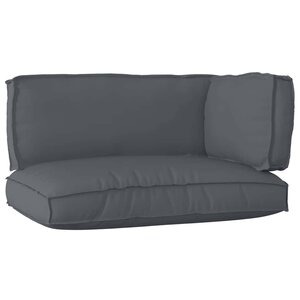 vidaXL Set de coussins de palette 3 Pièces Anthracite Tissu Oxford