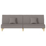 vidaXL Canapé-lit taupe tissu
