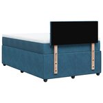 vidaXL Sommier à lattes de lit et matelas bleu 120x200 cm velours