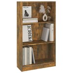 vidaXL Bibliothèque Chêne fumé 60x24x109 cm Bois d'ingénierie