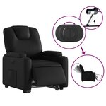 vidaXL Fauteuil inclinable électrique noir similicuir