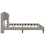 vidaXL Cadre de lit avec tête de lit Gris clair 180 x 200 cm Velours