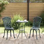 Ensemble Bistro de Jardin en Aluminium Couleur Verte 3 Pièces vidaXL