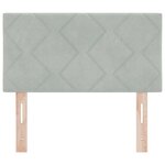 vidaXL Tête de lit Montage mural Géométrique Gris clair 80 cm Velours