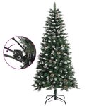 vidaXL Sapin de Noël artificiel avec support Vert 120 cm PVC