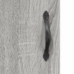 vidaXL Buffet haut Sonoma gris 34 5x34x180 cm Bois d'ingénierie