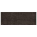vidaXL Dessus de table marron foncé bois chêne massif traité