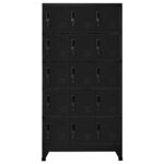 vidaXL Armoire à casiers Noir 90x40x180 cm Acier