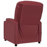 vidaXL Fauteuil Rouge bordeaux Similicuir