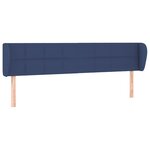 vidaXL Tête de lit avec oreilles Bleu 183x23x78/88 cm Tissu