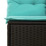 vidaXL Salon de jardin 5 Pièces avec coussins noir résine tressée