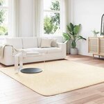 vidaXL Tapis shaggy à poils longs NAVARRA crème 240x240 cm polyester