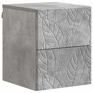 vidaXL Cabinet de chevet mural Gris béton 34 5 x 33 x 40 cm