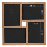 vidaXL Collage de cadres photo de photo 24x(10x15 cm) Marron clair MDF
