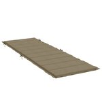 vidaXL Coussin de chaise longue taupe mélangé 186x58x4 cm tissu