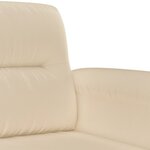vidaXL Ensemble de canapés 2 Pièces avec coussins crème tissu microfibre
