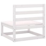 vidaXL Salon de jardin 2 Pièces blanc bois de pin massif