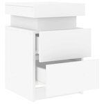 vidaXL Tables de chevet avec lumières LED 2 Pièces blanc 35x39x55 cm
