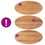 vidaXL Table à manger marron clair bois de chêne massif ovale