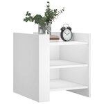 vidaXL Table de chevet blanc 45x50x50 cm bois d’ingénierie