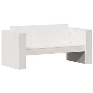 vidaXL Canapé de jardin 2 places blanc 134x60x62 cm bois de pin massif
