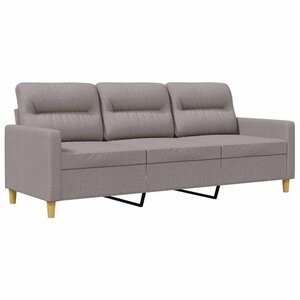 vidaXL Canapé à 3 places Taupe 180 cm Tissu