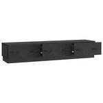 vidaXL Meuble TV avec tiroir Noir 147 x 34 5 x 27 cm Bois d'ingénierie