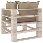 Vidaxl salon de jardin palette 7 pièces avec coussins bois de pin