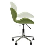 vidaXL Chaises pivotantes à manger lot de 4 vert clair velours