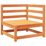 vidaXL Salon de jardin 10 Pièces cire marron bois de pin massif