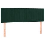 vidaXL Sommier à lattes de lit et matelas Vert foncé 140x190cm Velours