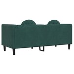 vidaXL Canapé avec coussins 2 places vert foncé velours