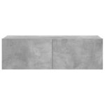 vidaXL Meuble TV Gris béton 100x30x30 cm Aggloméré