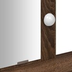Coiffeuse vidaXL avec lumières LED en chêne brun 79x41x140 cm