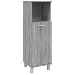vidaXL Armoire de bain Sonoma gris 30x30x95 cm Bois d'ingénierie