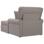 vidaXL Chaise lounge avec jupe Taupe 91 x 157 x 91 cm tissu