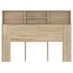 vidaXL Armoire de tête de lit Chêne sonoma 140x19x103 5 cm