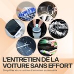 ACROPAQ Kit Nettoyage Voiture - 25 Pièces  Boîte à outils de 8 litres  Kit nettoyage voiture interieur  Entretien des pneus