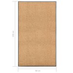 vidaXL Paillasson lavable Crème 90x150 cm