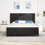 Lit box spring vidaXL avec matelas et LED Noir 180x200 cm Velours