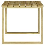 vidaXL Table de Bain de Soleil Marron 50.5 x 50.5 x 46 cm Pin imprégné