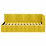 vidaXL Cadre de lit d'angle avec tête de lit Jaune 90 x 200 cm Velours