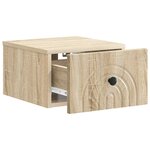 vidaXL Cabinet de chevet mural 2 pc Chêne Sonoma 33 x 34 5 x 20 cm