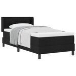 vidaXL Lit à ressorts avec tête de lit Noir 200 x 80 cm tissu
