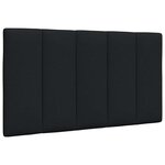vidaXL Coussin de tête de lit noir 90 cm tissu