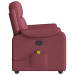 vidaXL Fauteuil de massage inclinable Rouge bordeaux Tissu