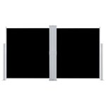 vidaXL Auvent latéral rétractable Noir 140 x 600 cm